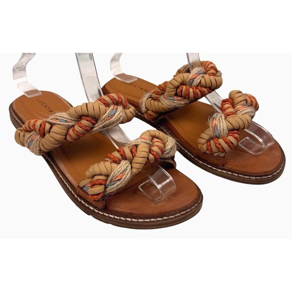 Lucky Brand Sandal Size 6 Kabrina‎ Braided Woven Slide - Picture 1 of 8